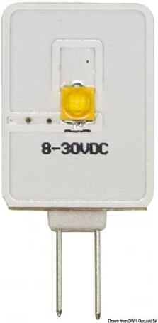 Osculati Lampadina LED zoccolo G4 laterale Lampadina LED G4 attacco laterale 12/24V