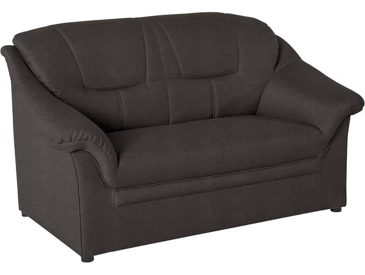 2-Sitzer Sofa, Feinstruktur, Braun, 146×82 cm, Kompakt, Klassisch, Domo-Collection