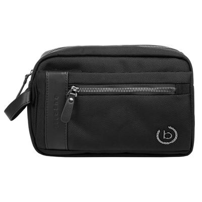 Kulturbeutel BUGATTI "BUGATTI Herren, Damen NERO", Gr. B/H/T: 24cm x 15cm x 7cm onesize, schwarz, Kunstfaser, unifarben, Taschen Kulturbeutel