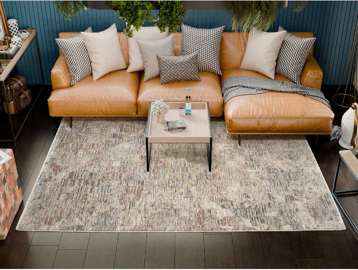 Teppich OCI DIE TEPPICHMARKE OMEN GRID, auch in quadratischer Form , beige (hellgrau, beige, grau), B:80cm H:6mm L:150cm, Obermaterial: 100% Polyester, Teppiche, Teppich, Design Kurzflor Teppich, leichter Glanz, mit Fransen, Wohnzimmer