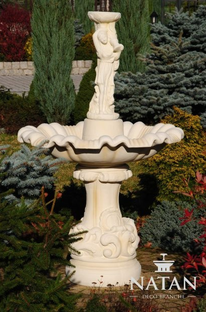 Zierbrunnen Springbrunnen Skulptur Brunnen Dekoration Garten Fontaine 157cm