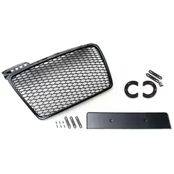Frontgrill Sport schwarz mit Kennzeichenhalter passend für Audi A4 B7