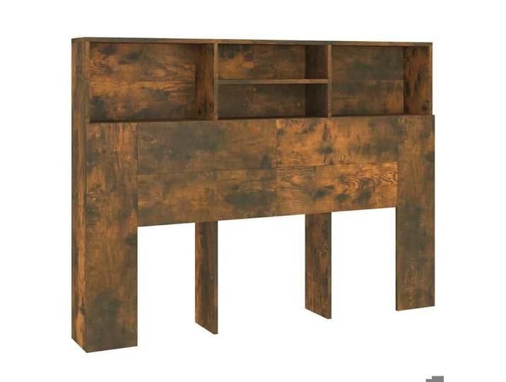 En solde  Armoire de tête de lit pour Lit Double - Armoire de tête de lit Chêne fumé 140x19x103 5cm 4915284