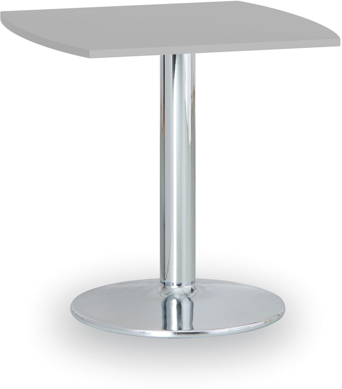 B2B Partner Runder Konferenztisch ZEUS II, 66x66 cm, verchromtes Metallgestell, Grau