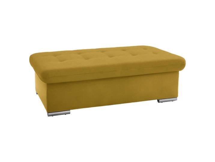 Cantus Hocker, Gelb, Metall, rechteckig, 137x43x74 cm, Stoffauswahl, Stauraum, Wohnzimmer, Hocker, Sitzhocker