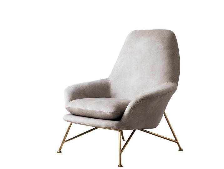 Xlmoebel Sessel Eleganter grauer Textil-Sessel für stilvolles Wohnen (Sessel), Hergestellt in Europa