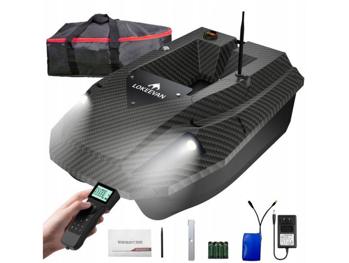 LOKEEVAN RC-Boot D50B, Futterboot mit Echolot,GPS und Fernbedienung