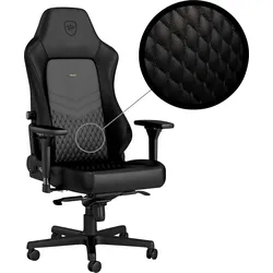NBL-HRO-RL-BLA - noblechairs HERO Echtleder Gaming Stuhl - schwarz