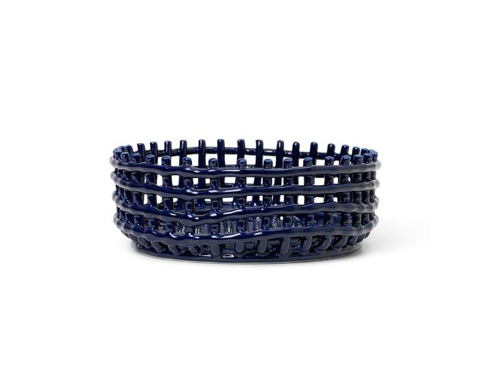 Ferm Living - Centre de table Ceramic - Bleu - Céramique émaillée - Designer Trine Andersen