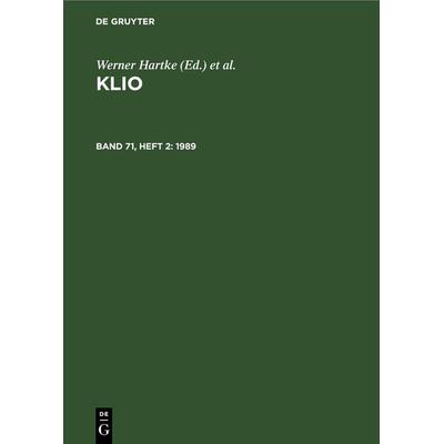 1989, Gebundene Ausgabe von , De Gruyter, 978-3-11-252505-0