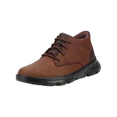Sneaker SKECHERS "Skechers Sneaker Leder", Herren, Gr. 41, Textil, braun (rotbraun), Leder, Schuhe Sneaker