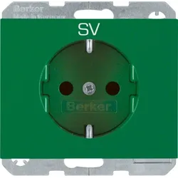 Berker SCHUKO-Steckdose grün glänzend 47357113