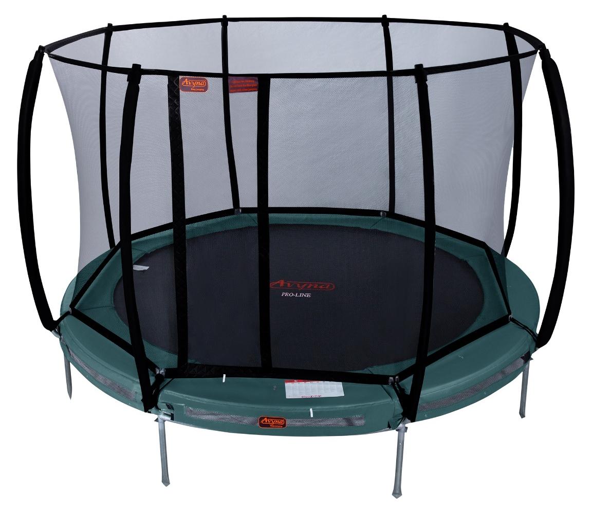 Avyna Trampolin, eingelassen, Durchmesser 430 cm, mit Sicherheitsnetz | Grün
