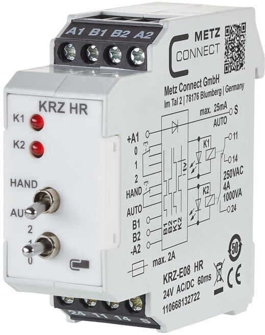 BTR NETCOM Module d'interface 1W KRZ-E08 HR 24ACDC ; Metz Connect (110668132722)