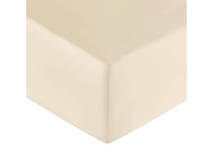Drap housse satin sable 90x190 cm