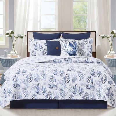 C & F Enterprises (Drop Ship) Midnight Lagoon Mini Quilt Set Blue, Full / Queen, Blue