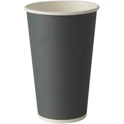 VEPATIM 100x BIO Trinkbecher für Bier Bierbecher aus Pappe 0,4l - 400ml grau