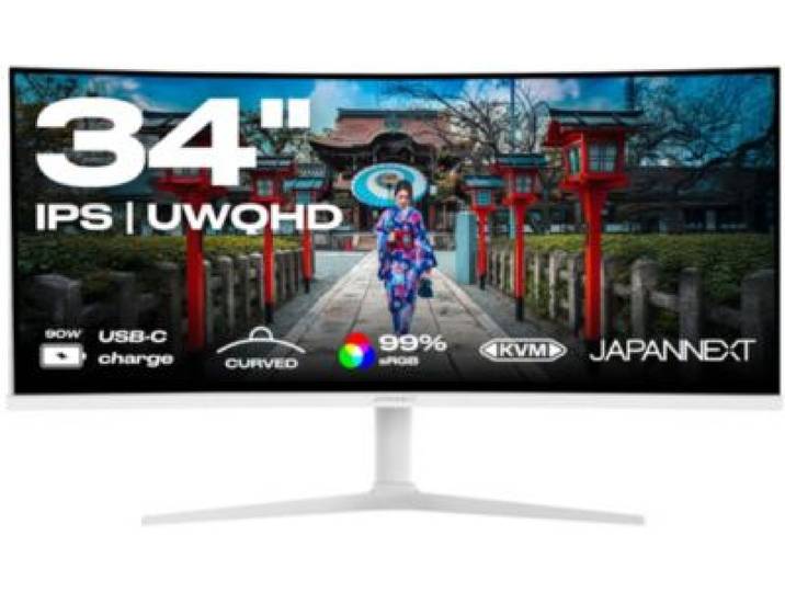 Japannext - Ecran Pc Jn-Ips34q-Hc6-W 34'' Ips Uwqhd Hdr Usb-C 90w Kvm