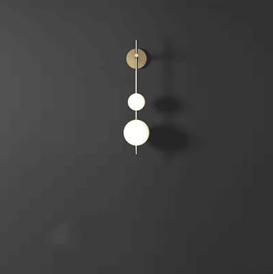 Inspire Curations Modern Vertical Globe Wall Sconce 15x65cm warm Light