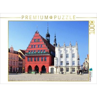 CALVENDO Puzzle Hansestadt Greifswald in Mecklenburg-Vorpommern | 1000 Teile Lege-Größe 64x48cm Foto-Puzzle für glückliche Stunden