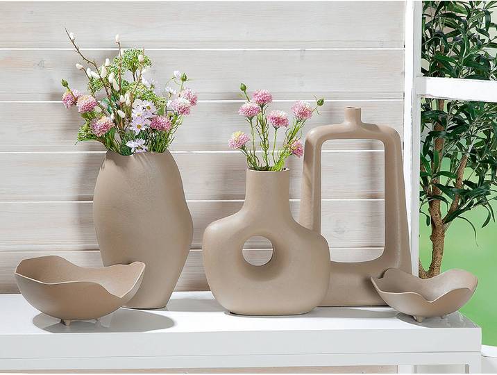 Vase Helena Bauchig 26 x 30 x 8cm Braun/Braun
