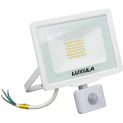 Luxula, Fassadenbeleuchtung, LED-Fluter mit Bewegungsmelder (3000 lm, IP65)