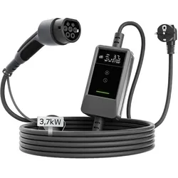 Platinet, Elektroauto Ladestation, Tragbares EV-Ladegerät mit 3 kW und 7 m langem Kabel (3 kW)