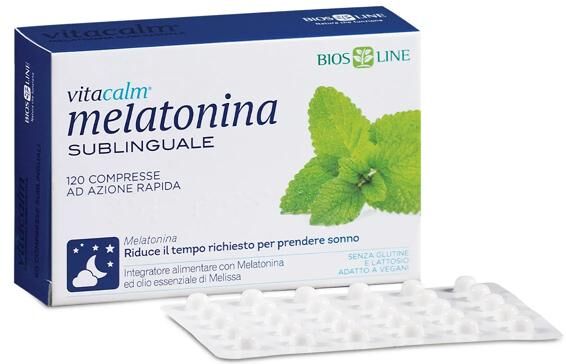 Vitacalm Melatonina Sublinguale Integratore per il Sonno 120 Compresse