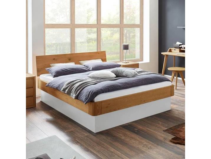 Bett Otavalo Komfort Eiche Massivholz mit Bettkasten 180x200cm
