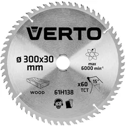Verto, Sägeblatt, Kreissäge 300x30mm 60Z 61H138