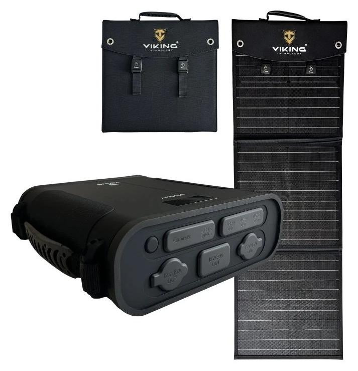 Viking VIDAR IV Stroombank met zonnepaneel Viking L60 PD