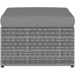 vidaXL Gartensessel mit Hocker Poly Rattan Anthrazit : Farbe - Anthrazit