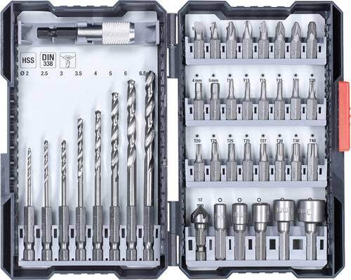 Kwb 108910 39teilig Bohrer- und Bit-Sortiment Metall 2 mm, 2.5 mm, 3 mm, 3.5 mm, 4 mm, 5 mm, 6 mm, 6.5mm