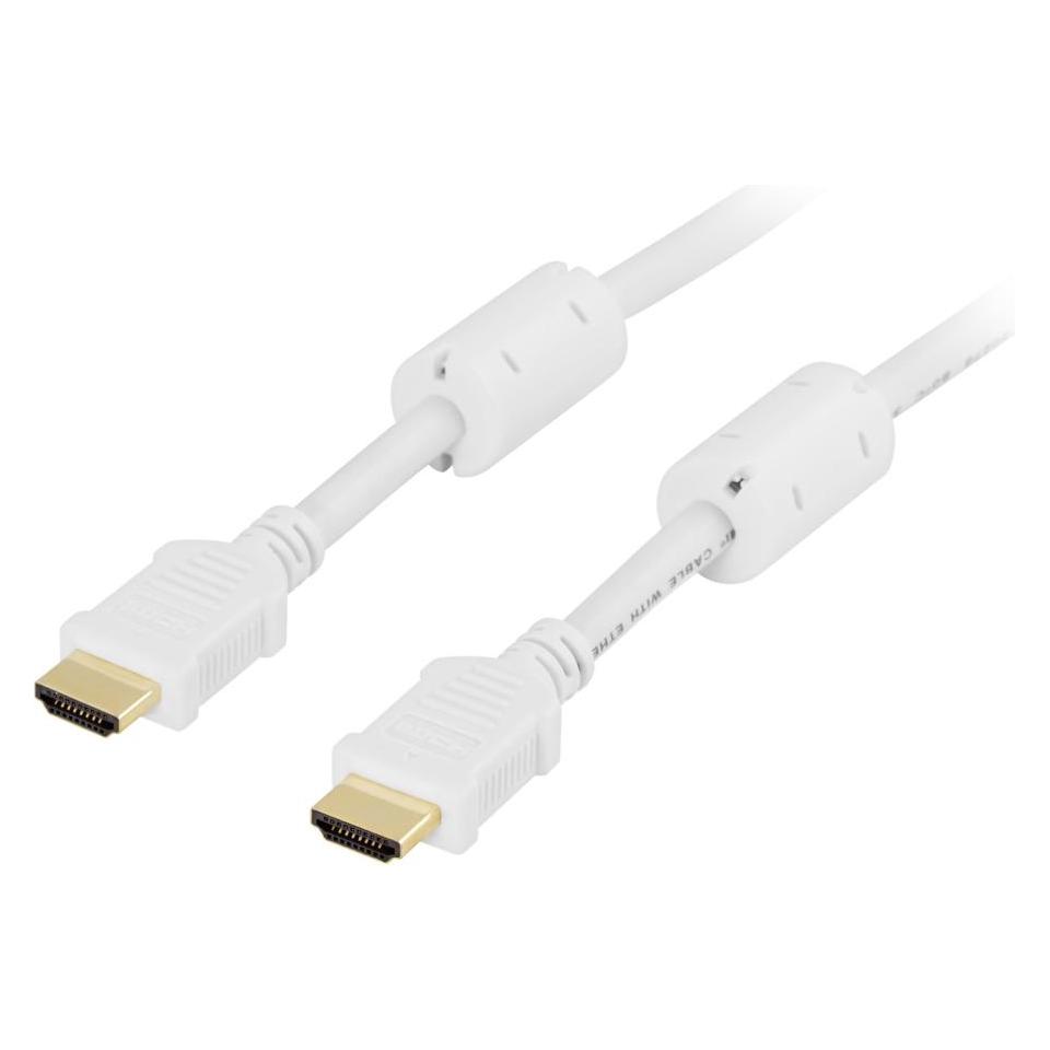 Deltaco HDMI-1010A HDMI-Kabel 1 m HDMI Typ A (Standard) Weiss (1 m) (HDMI-1010A)
