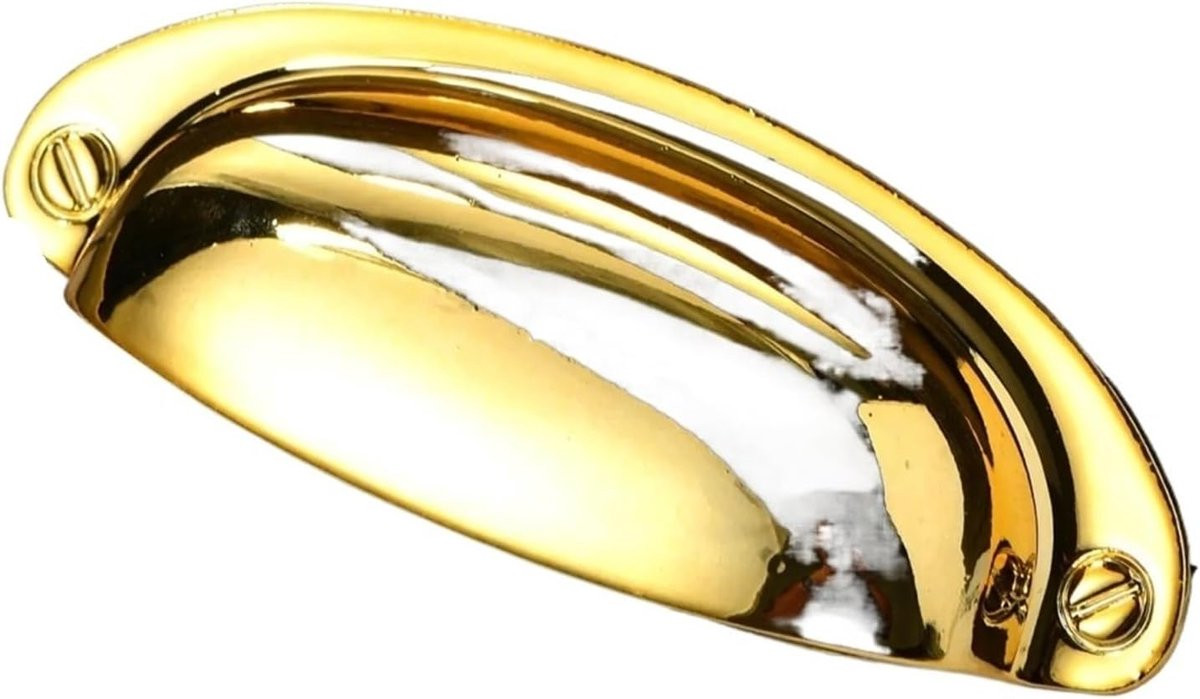 Set van 2 Vintage Schelpgrepen voor Kastdeuren - Goud