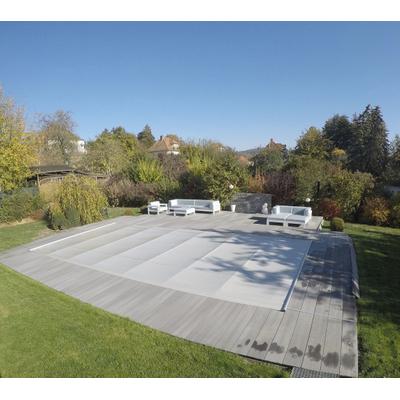 Pool-Abdeckplane KWAD "FLEX für Pools der Größe 8,0 x 4,0 m", grau, B:850cm L:450cm, Polyvinylchlorid (PVC), Planen, in verschiedenen Farben