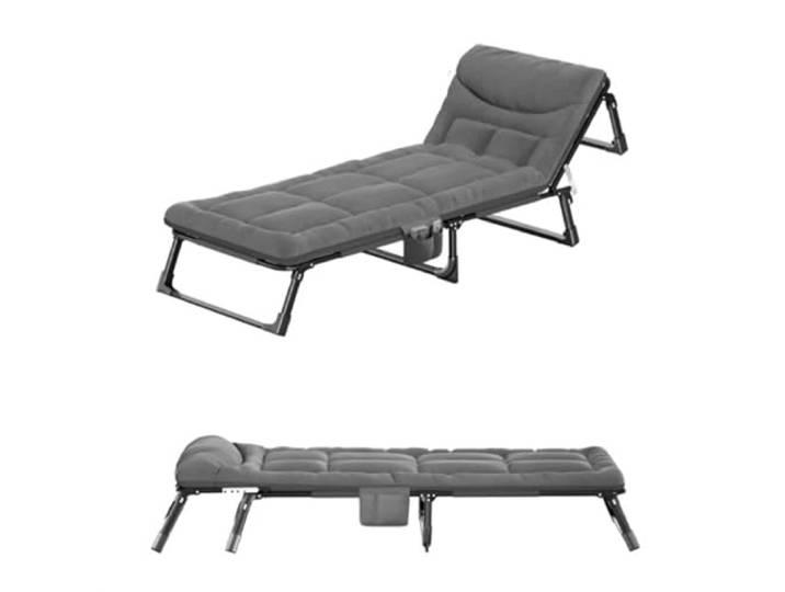 Xumh2024-3 Klappbett Büro-Lunch-Klappbett, Einzelliege, einfaches tragbares Bett for den Innen- und Außenbereich, tragbare Liege for Camping(170cm)