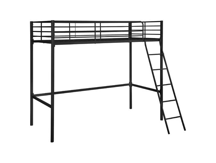 Hochbett Tassif 90 x 200cm Schwarz/Schwarz