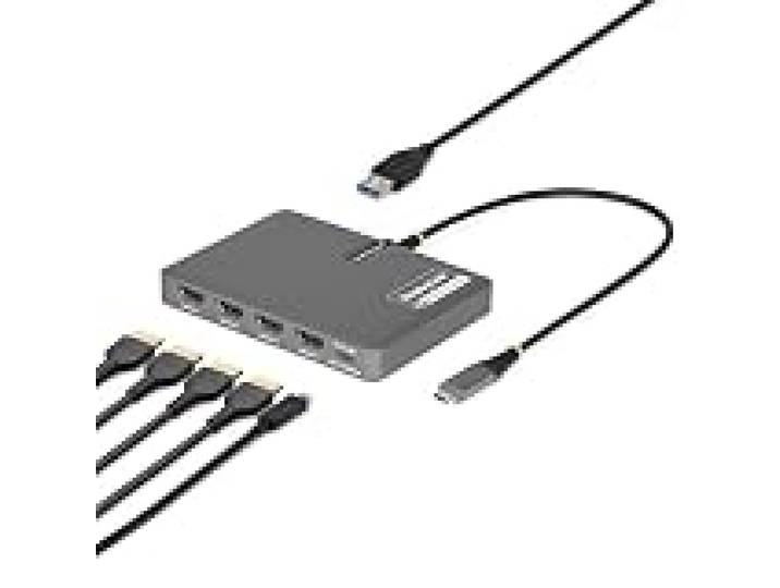 StarTech Station de Travail USB-C vers Quadruple HDMI 4K 60Hz, PD 140W