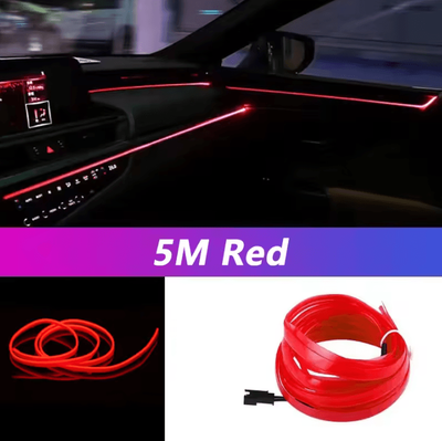 Inspire Curations 5M Flexible USB Car Interior Neon EL Wire red cigarette Drive
