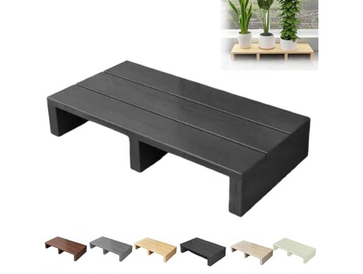 Pounjsd Tritthocker aus massivem Holz, 11/15/20 cm Höhe,Großes Tritthocker Holz Fußhocker, Trittstufe Podest, Lange Fußstütze, tragbare hölzerne Aufstehhilfe für Schlafzimmer, Küche, Bad, 60×30×15cm