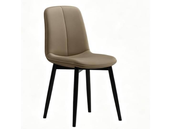 Esszimmerstuhl, Gepolsterte Akzentstühle, Moderner Küchen-Beistellhocker Gebogenes Massivholzbrett, Metallrahmen, For Küche, Esszimmer, Wohnzimmer(Camel)