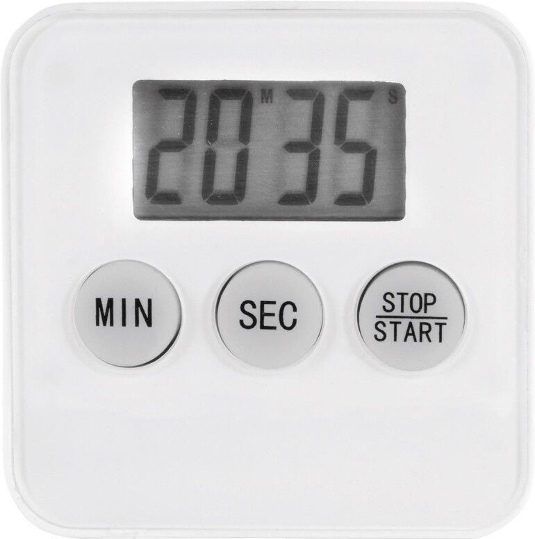 Minuteur publicitaire magnétique blanc