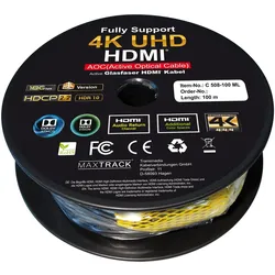 Transmedia HDMI (Typ A) — HDMI (Typ A) (70 m), Videokabel, Schwarz