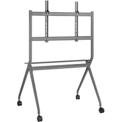 Aisens SOPORTE SUELO RUEDAS BANDEJA DVD PANTALLA 120KG 50-86 (120 kg, 50" - 86"), TV Ständer, Grau