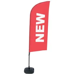 SHOWDOWN Displays Showdown Beachflag - Komplett-Set - Englisch - Rot/Schwarz