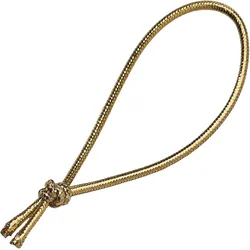 100 Fertigschleifen mit Einfachknoten gold | 70 mm, Latex, Polyester