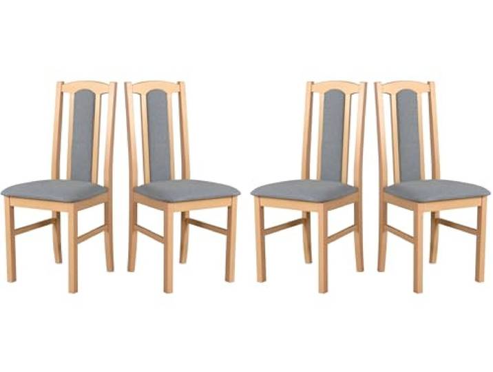 LeafDesign Esszimmerstühle Holz - Esszimmerstuhl 120 kg - Stuhl Buche Massiv - Stühle Esszimmer 4er Set - Holzstuhl - Esstischstühle - Küchenstühle 4er Set