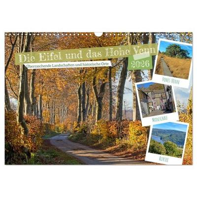 Die Eifel und das Hohe Venn (Wandkalender 2026 DIN A3 quer), CALVENDO Monatskalender