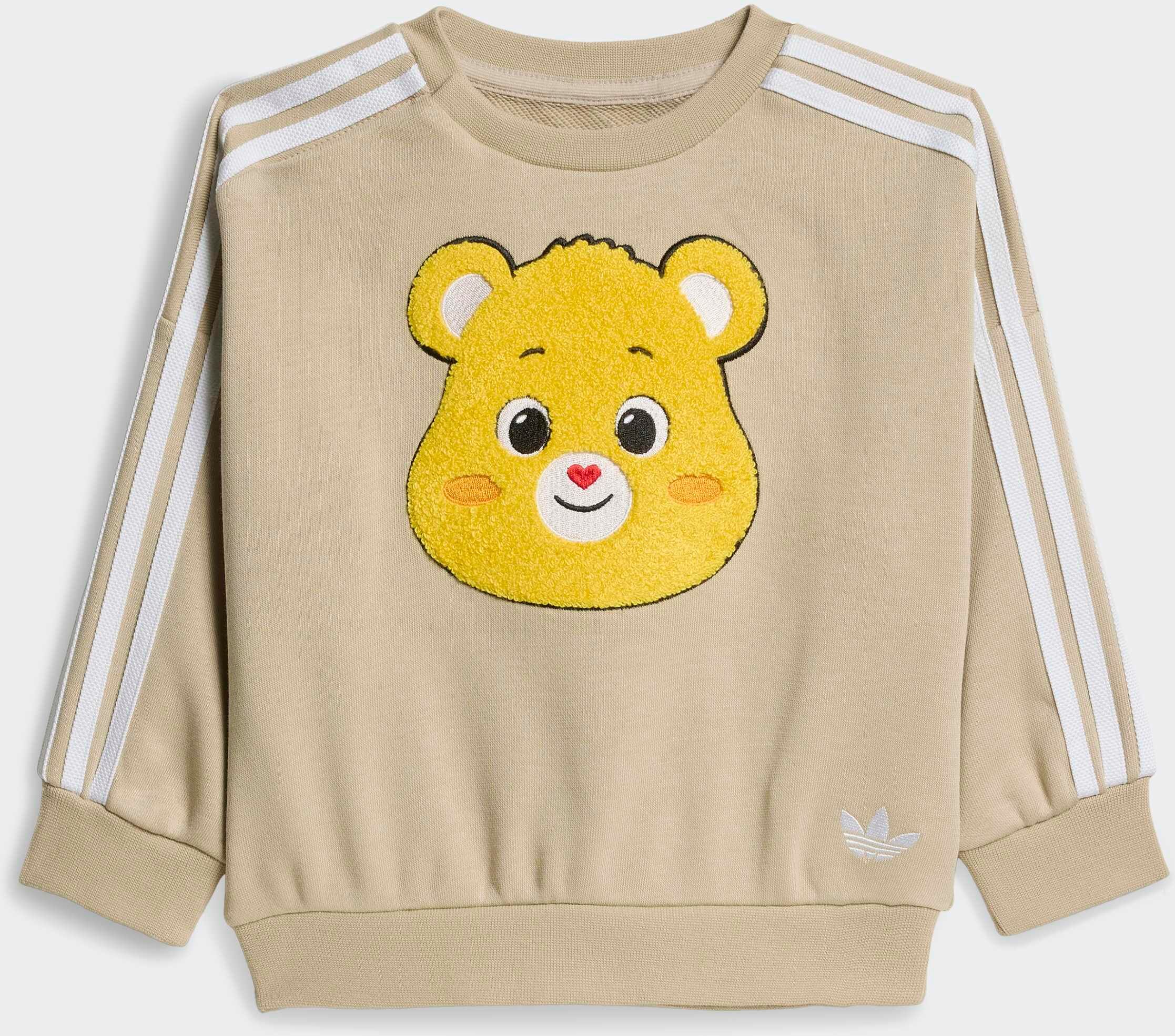 Trainingsanzug ADIDAS ORIGINALS "ADIDAS CARE BEARS, LOCKER GESCHNITTEN", Kinder, Gr. 68, beige (khaki three), Obermaterial: 70% Baumwolle, 30% Polyester, Sportanzüge Trainingsanzug